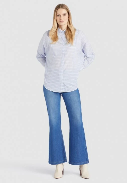 Khujo HINDE - Camicia - Blue/white, Donna -Offerte khujo Negozio fb1f43765dcb43169a84052751fe4a8e