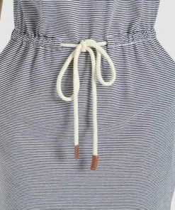 Khujo ANNEMARIE - Vestito Di Maglina - Weiß-blau Gestreift, Donna -Offerte khujo Negozio fda51993f890480cbec34ba5ae964810