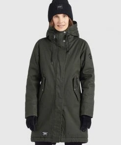 Khujo MANTEL XENIA - Cappotto Invernale - Dunkelgrün, Donna -Offerte khujo Negozio ff67ed6408414aebbef73510813adff1